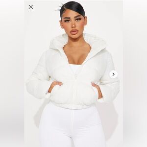 Women's White Puffer Jacket Up And About Puffer Coat - Ivory